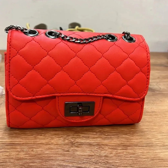 RED MINICROSSBODY BAG FAUX LEATHER - Picture 3 of 10